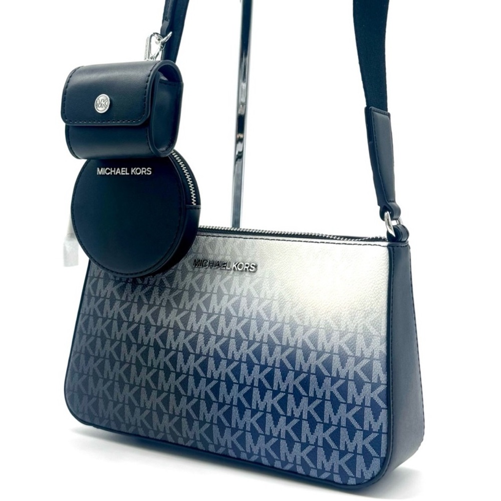 Michael Kors Small Crossbody Bag with Case for Apple Airpods Pro® Black Multi